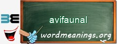 WordMeaning blackboard for avifaunal